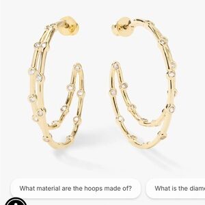 Melinda Maria Big Ass Doubled Hoops 1.5 Inches